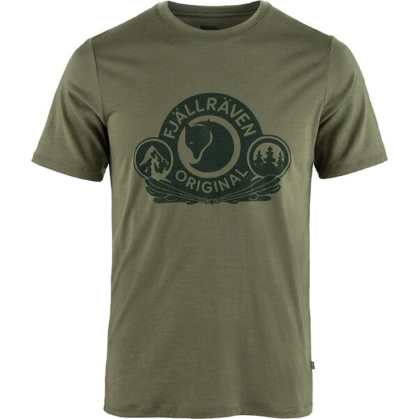 Fjällräven Abisko Wool Classic Herre / Mænd-laurel Grøn-2XL - T-Shirt, Polo-shirt