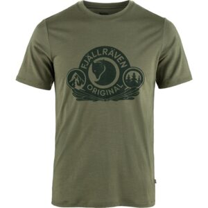 Fjällräven Abisko Wool Classic Herre / Mænd-laurel green-M - T-Shirt, Polo-shirt