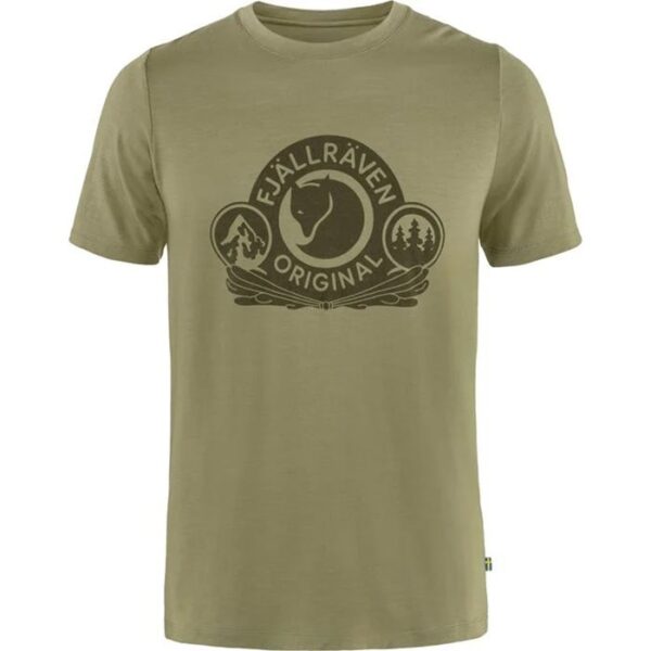 Fjällräven Abisko Wool Classic Men-light olive-L - T-Shirt, Polo-shirt