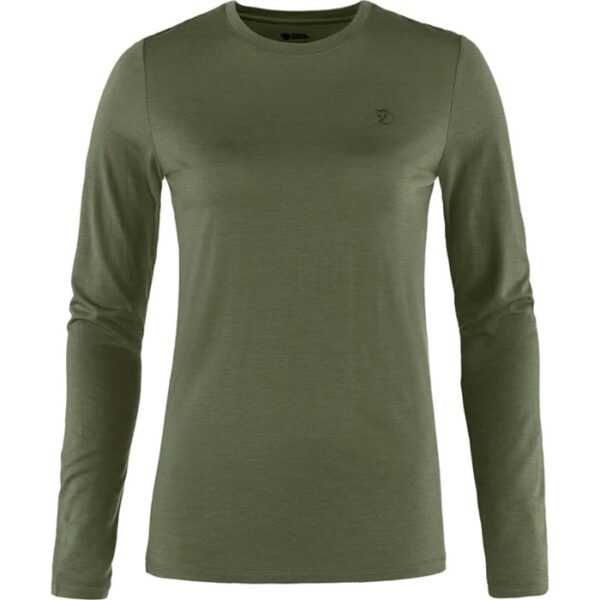 Fjällräven Abisko Wool LS Kvinder / Damer-laurel Grøn-L - T-Shirts