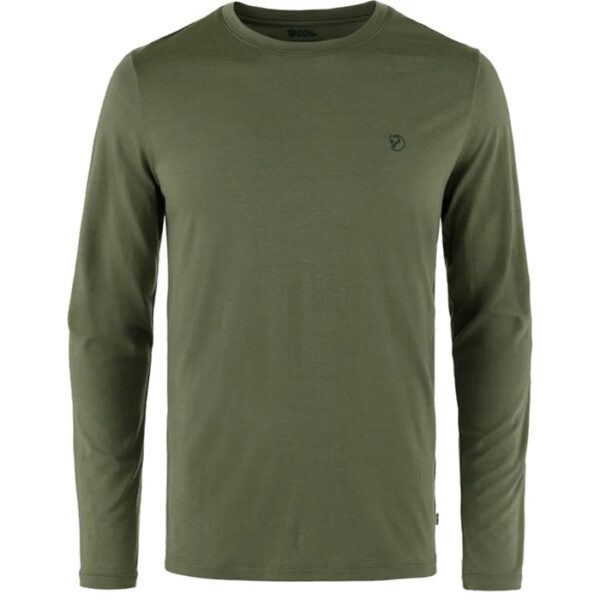 Fjällräven Abisko Wool LS Men-laurel green-M - T-Shirt, Polo-shirt