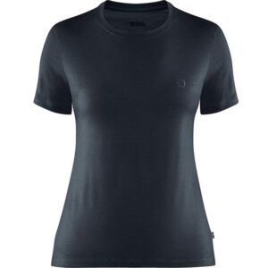 Fjällräven Abisko Wool SS Kvinder / Damer-Mørkeblå-M - T-Shirts
