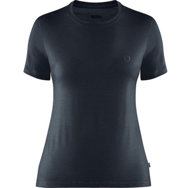 Fjällräven Abisko Wool SS Kvinder / Damer-Mørkeblå-M - T-Shirts