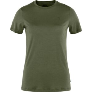 Fjällräven Abisko Wool SS Kvinder / Damer-laurel green-L - T-Shirts