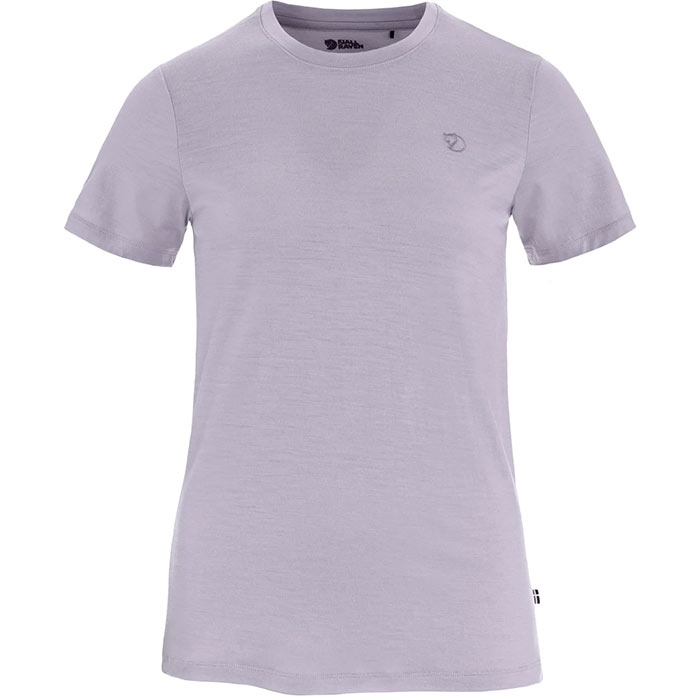 Fjällräven Abisko Wool SS Kvinder / Damer-lavender mist-L - T-Shirts