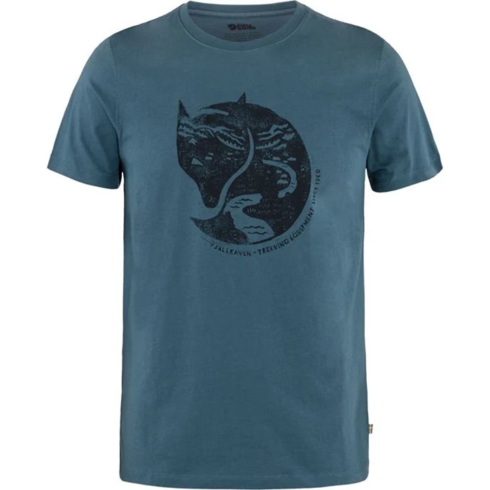 Fjällräven Arctic Fox T-Shirt Herre / Mænd-indigo blue-L - T-Shirt, Polo-shirt