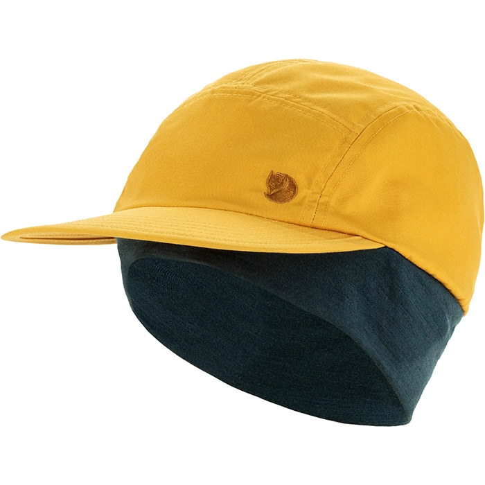 Fjällräven Bergtagen Mountain Cap-mustard yellow / dark navy-S/M - Vinterhue, vinterkasket