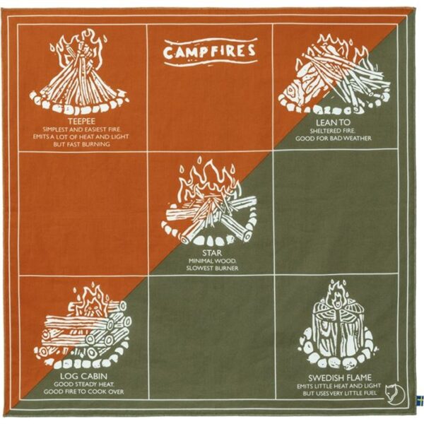 Fjällräven Campfire bandana-sunset orange / green - Bandana