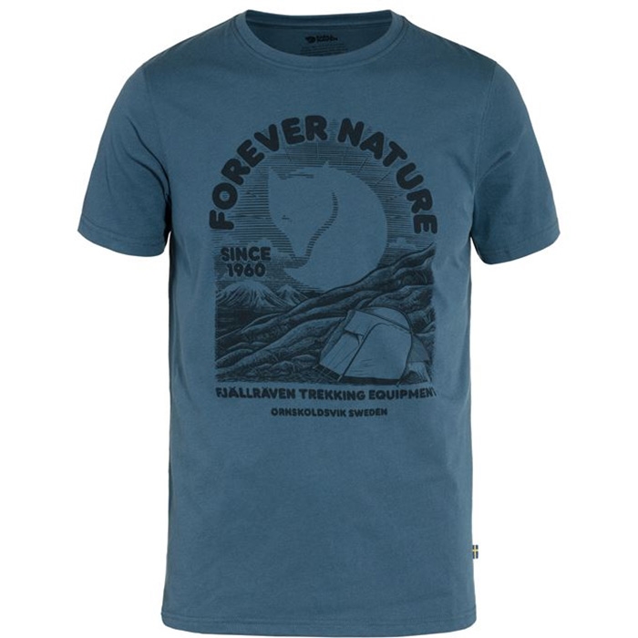 Fjällräven EquipHerre / Mændt T-Shirt Herre / Mænd-indigo blue-M - T-Shirt, Polo-shirt