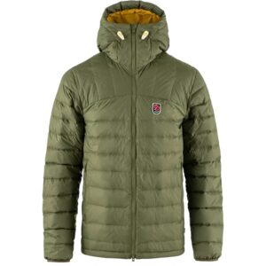 Fjällräven Expedition Pack Down Hoodie Herre / Mænd-green / mustard yellow-2XL - Jakker