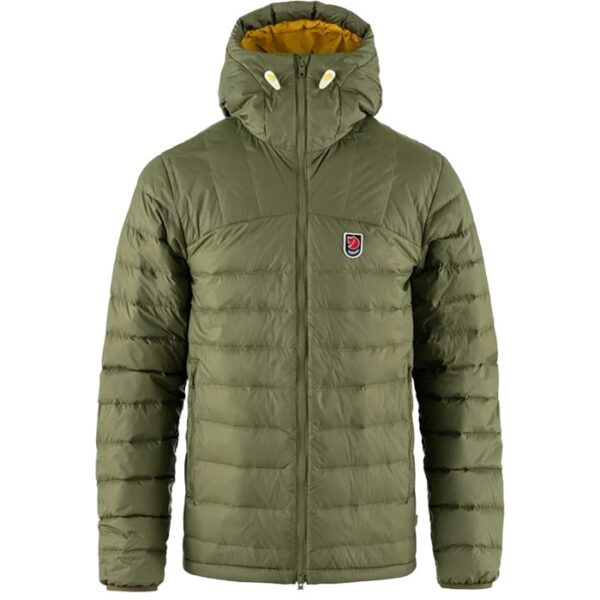 Fjällräven Expedition Pack Down Hoodie Men-green / mustard yellow-XL - Jakker