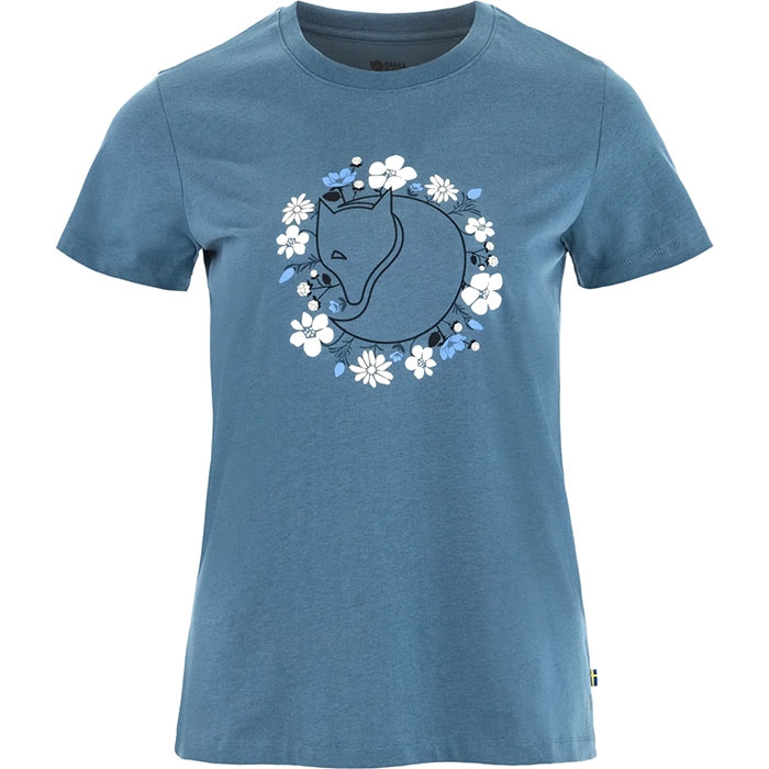 Fjällräven Fjällbloster Fox T-Shirt Kvinder / Damer-dawn blue-S - T-Shirts