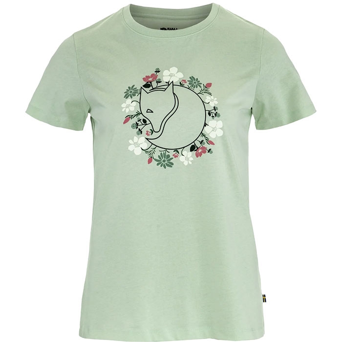 Fjällräven Fjällbloster Fox T-Shirt Kvinder / Damer-soft jade-XS - T-Shirts