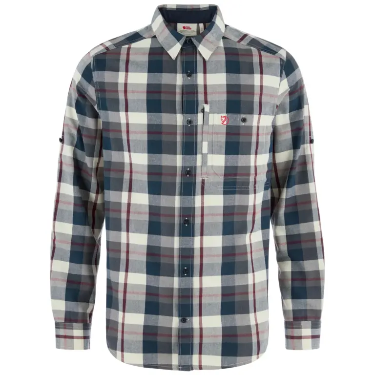 Fjällräven Fjällglim Regular Skjorte Man Dark Navy-Chalk White XL