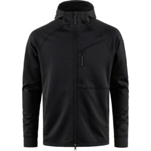 Fjällräven Grid Fleece Hoodie Herre / Mænd-Sort-2XL - Fleecejakker
