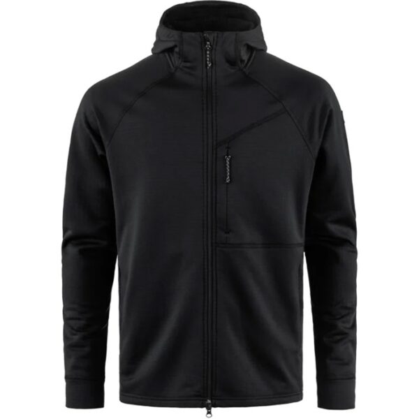 Fjällräven Grid Fleece Hoodie Herre / Mænd-Sort-2XL - Fleecejakker