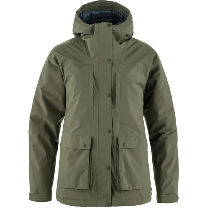 Fjällräven HC Hydratic Padded Jacket Kvinder / Damer-laurel green-L - Vinterjakker
