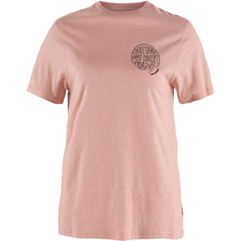 Fjällräven Hemp Blend Out Here T-shirt Dame L Rød Korte ærmer
