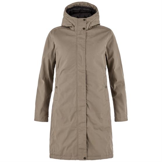 Fjällräven Kiruna Hydratic Padded Parka Womens, Suede Brown