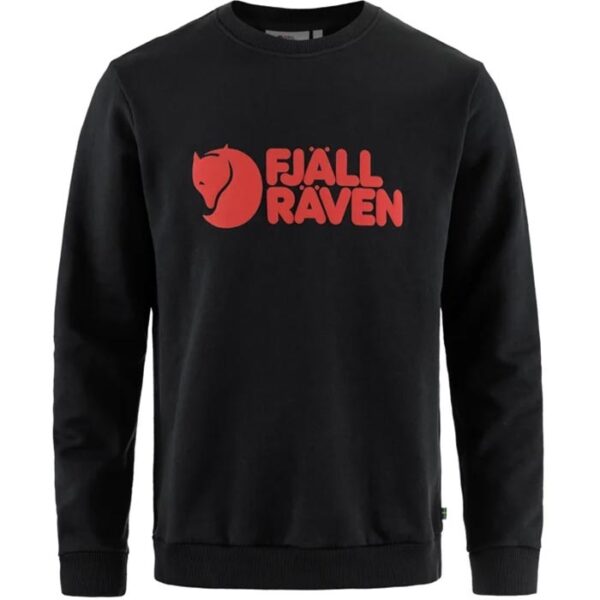 Fjällräven Logo Sweater Herre / Mænd-Sort-XL - Trøjer