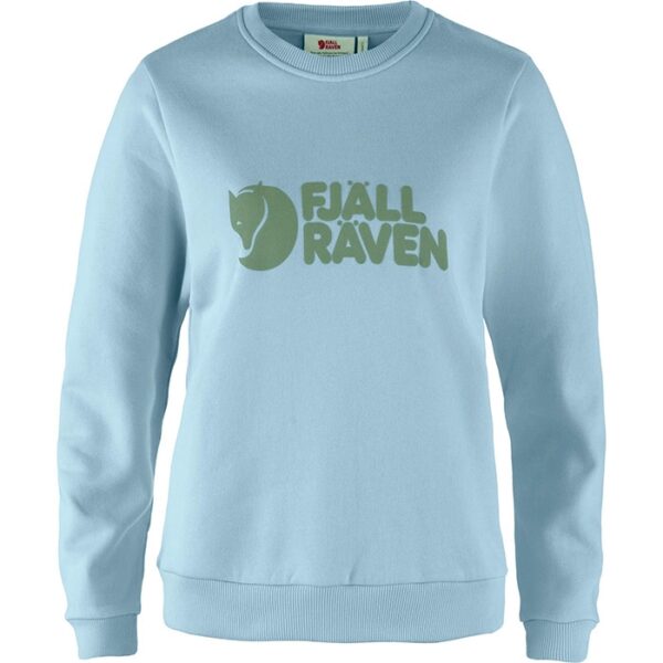 Fjällräven Logo Sweater Kvinder / Damer-breeze blue/patina green-L - Trøjer