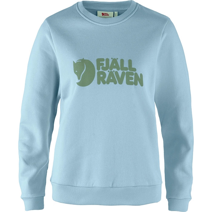 Fjällräven Logo Sweater Kvinder / Damer-breeze blue/patina green-M - Trøjer