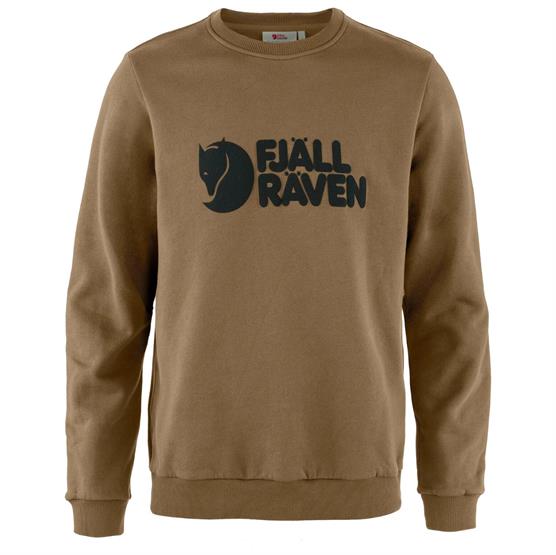Fjällräven Logo Sweater Mens, Wood Brown