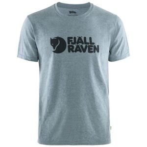 Fjällräven Logo T-Shirt Herre / Mænd-uncle blue / melange-L - T-Shirt, Polo-shirt