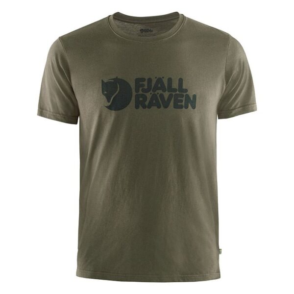 Fjällräven Logo T-Shirt Men-dark olive-L - T-Shirt, Polo-shirt