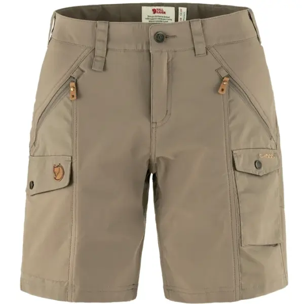 Fjällräven Nikka Curved Dame Shorts Suede Brown 36