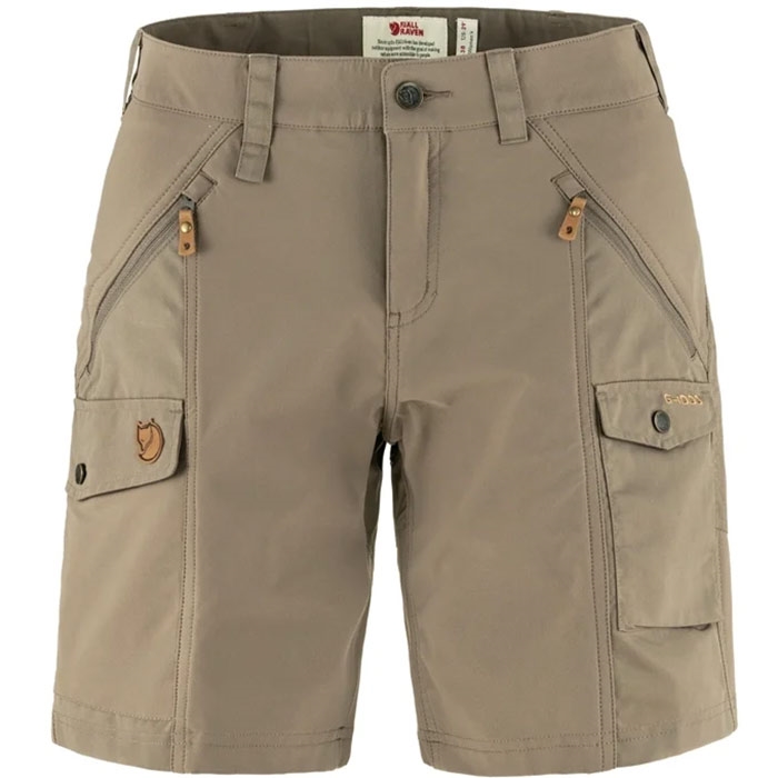Fjällräven Nikka Shorts Curved Woman-suede brown-36 - Shorts