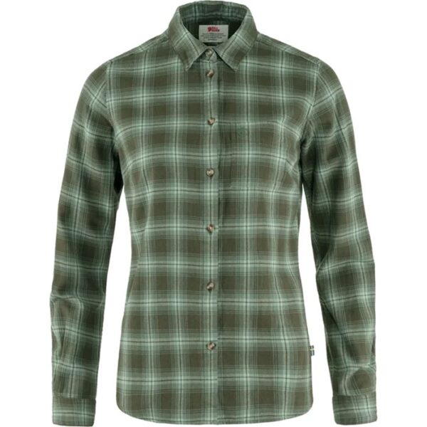 Fjällräven Övik Flannel Shirt Woman-deep forest / patina green-XL - Skjorter