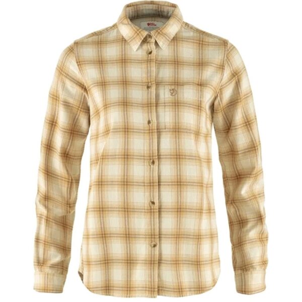 Fjällräven Övik Grå Shirt Woman-chalk Hvid / dune Beige-S - Skjorter
