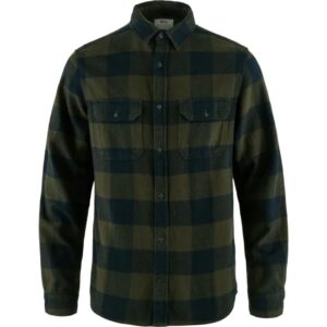 Fjällräven Övik Heavy Flannel Shirt Herre / Mænd-deep forest-dark navy-L - Skjorter