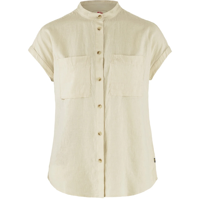 Fjällräven Övik Hemp Shirt SS W-chalk white-S - Skjorter