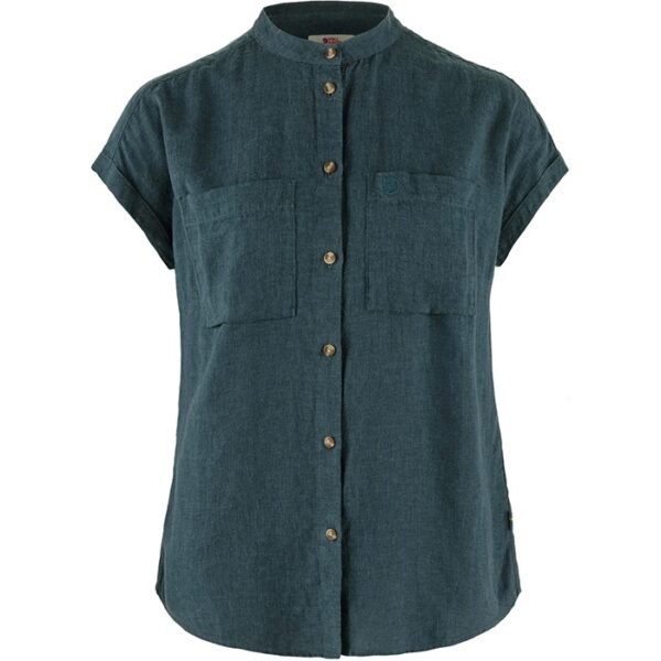 Fjällräven Övik Hemp Shirt SS W-mountain Blå-L - Skjorter