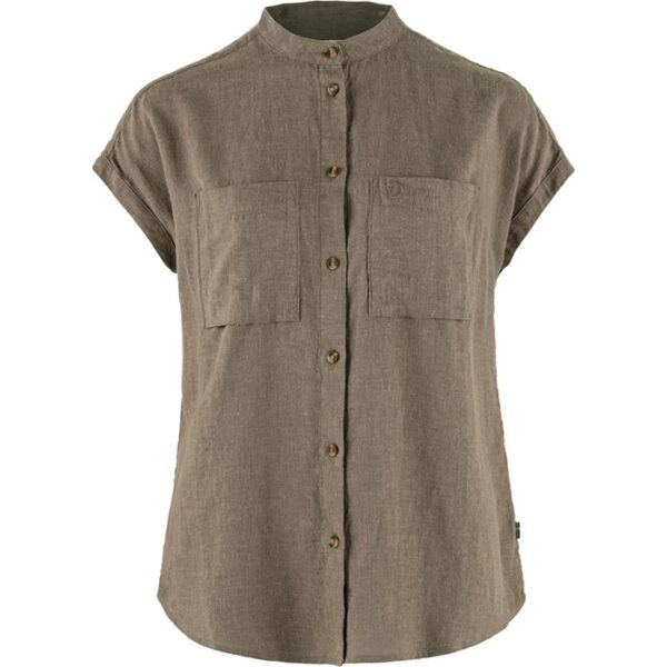 Fjällräven Övik Hemp Shirt SS W-suede Brun-L - Skjorter