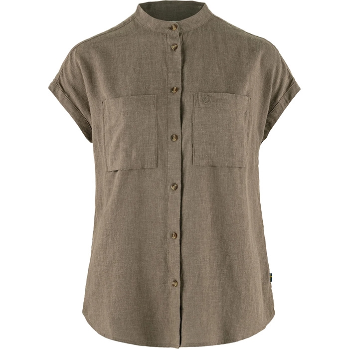 Fjällräven Övik Hemp Shirt SS W-suede brown-M - Skjorter