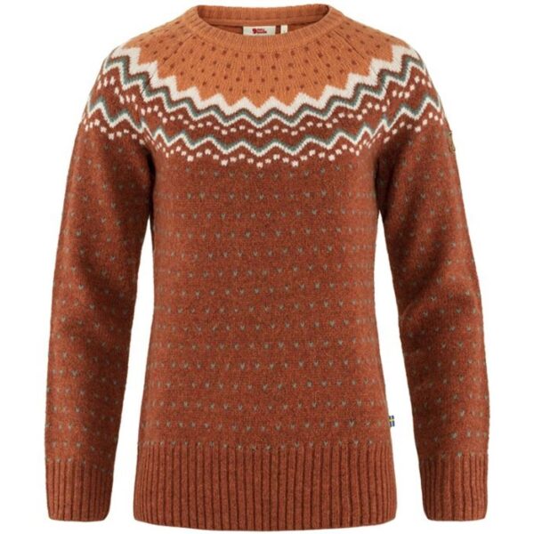 Fjällräven Övik Knit Sweater W-autumn leaf / desert Brun-M - Trøjer