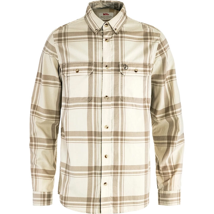 Fjällräven Övik Lite Flannel Shirt M-chalk white / fosil-L - Skjorter