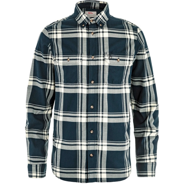 Fjällräven Övik Lite Flannel Shirt M-dark navy / chalk white-2XL - Skjorter