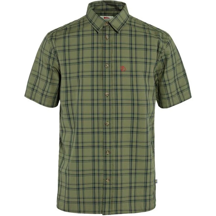 Fjällräven Övik Lite Shirt Herre / Mænd-green / dark navy-S - Skjorter