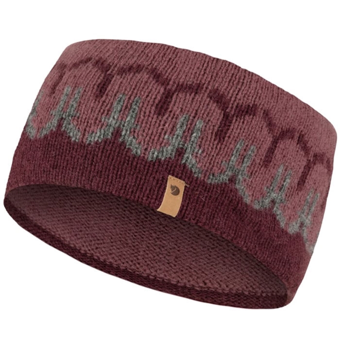Fjällräven Övik Path Knit Headband-dark garnet / mesa purple - Pandebånd