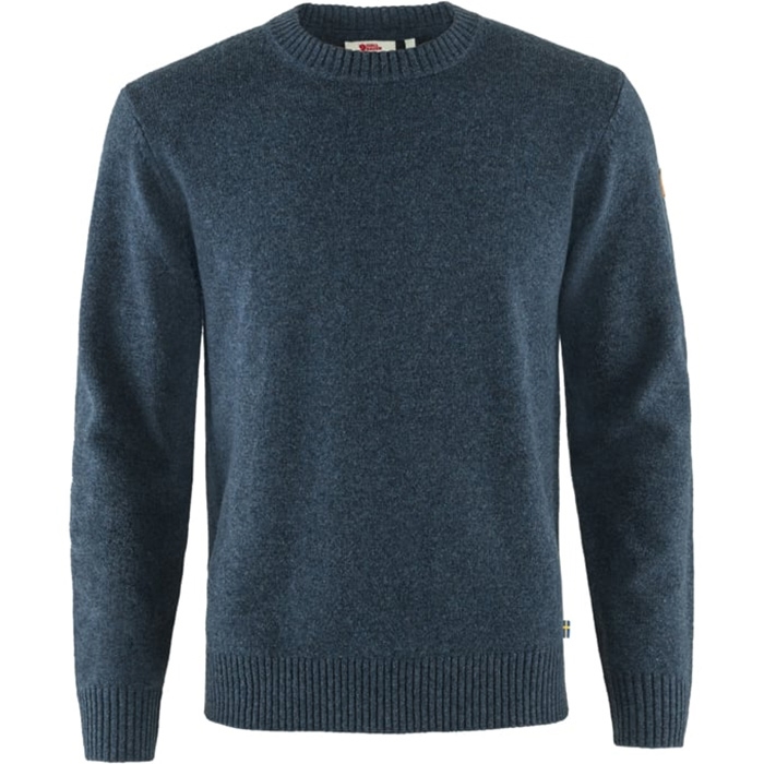 Fjällräven Övik Round-neck Sweater Herre / Mænd 100% uld-navy-2XL - Trøjer