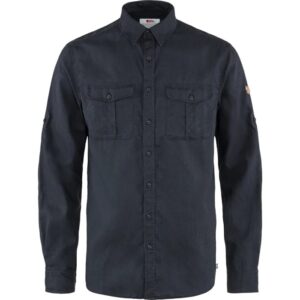 Fjällräven Övik Travel Shirt LS Herre / Mænd-dark navy-L - Skjorter
