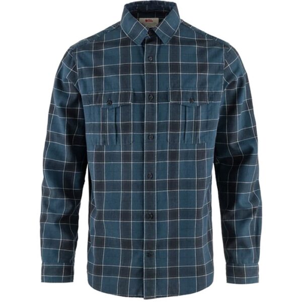 Fjällräven Övik Travel Shirt LS Men-indigo blue/dark navy-2XL - Skjorter