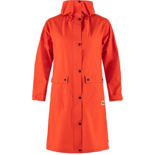 Fjällräven Rain Parka Kvinder / Damer-Rød Orange-S - Regntøj, poncho