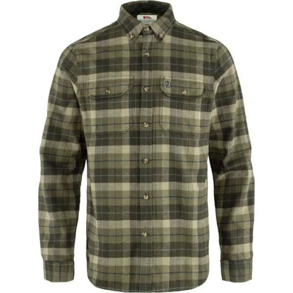 Fjällräven Singi Heavy Flannel Shirt Herre / Mænd-green / deep forest-M - Skjorter