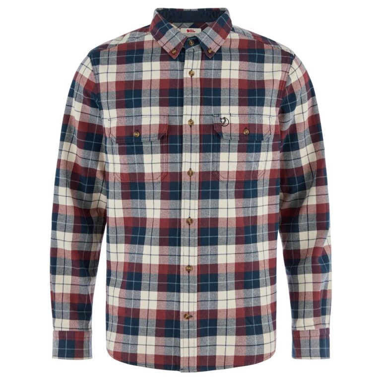 Fjällräven Singi Heavy Flannel Shirt Herre S Blå/Rød Skjorter
