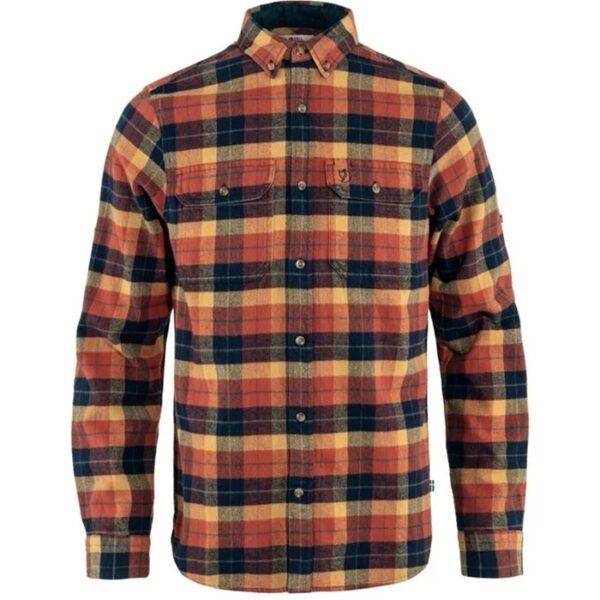 Fjällräven Singi Heavy Flannel Shirt Men-autumn leaf / dark navy-XL - Skjorter